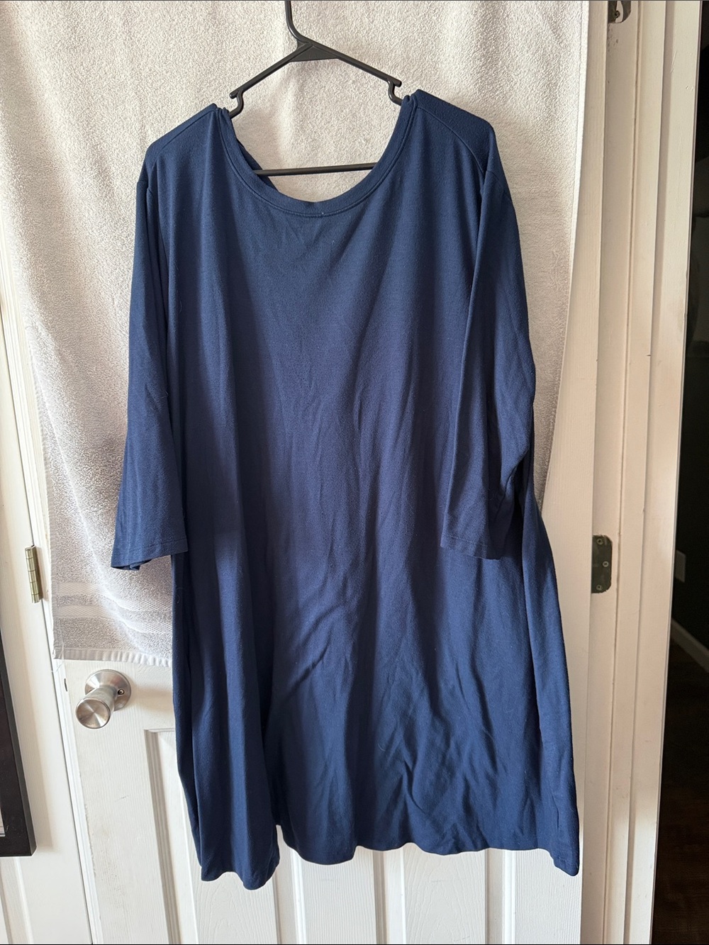 Terra & Sky Navy Scoop-Neck Tunic